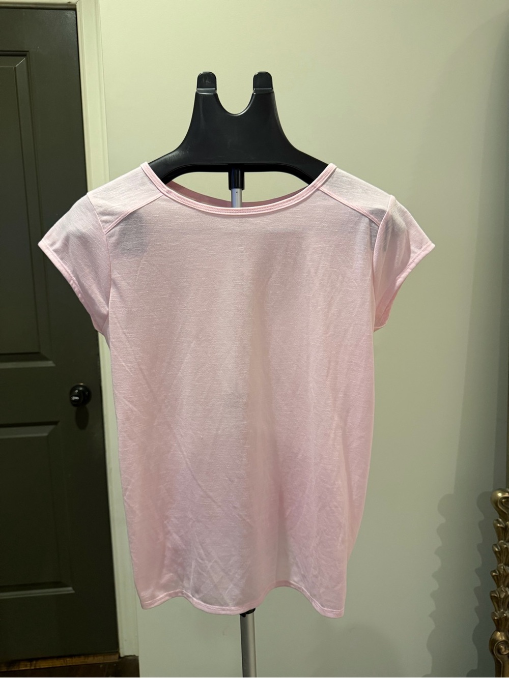 Kyodan Light Pink Open Back Tie Athletic Tee XS
